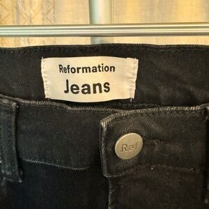 Black reformation jeans NWOT size 26